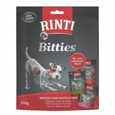 Rinti Extra Bitties Multipack mit 3 verschiedenen Sorten 8 x 300g (24,96€/kg)