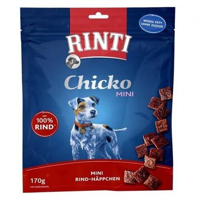 Rinti Chicko Mini Kleine Stückchen aus Rind 9 x 170g (41,76€/kg)