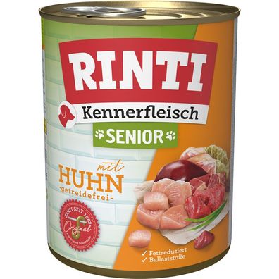 Rinti Dose Kennerfleisch Senior Huhn 24 x 800g (5,20€/kg)