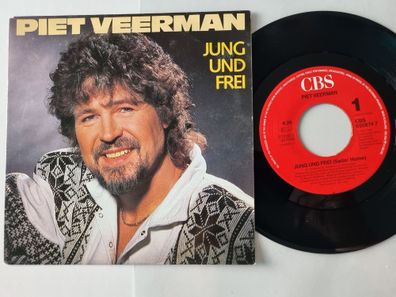 Piet Veerman - Jung Und Frei 7'' Vinyl Holland/ Ex The Cats