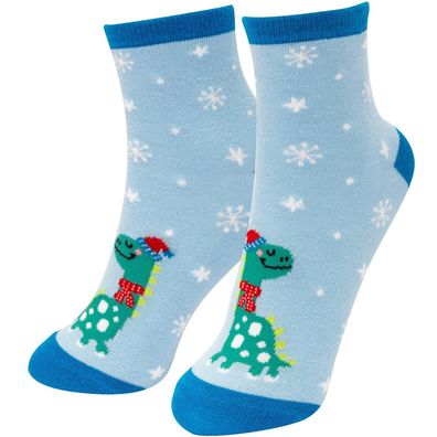 Sheepworld Winter 2024 Kinder - Zaubersocken * Socken 30-35 Motiv "Dino" Neuware