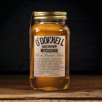 O´Donnell Moonshine 700ml Macadamia 20% vol. Neuware