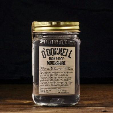 O´Donnell Moonshine 350ml High Proof 50% vol. Neuware