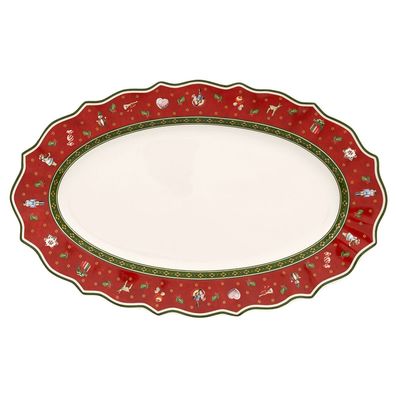 Villeroy & Boch Toy's Delight Servierplatte mittel Premium Porcelain rot, eiß