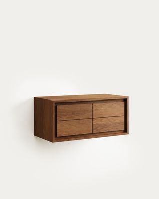 Badezimmermöbel Kenta 90 x 45 x 40 cm Nussholz Schrank Badezimmer Möbelstück Neu