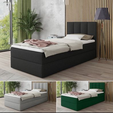 Boxspringbett STAR MINI Bonell-Matratze + Topper Bettkästen, Jugendzimmer, Doppelbett