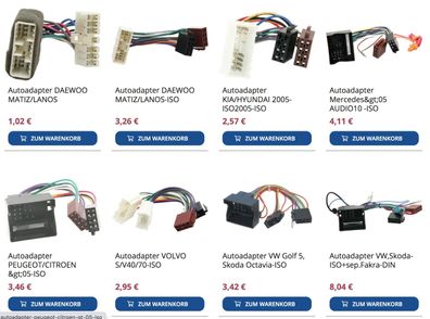 KFZ Adapter für den Radioeinbau