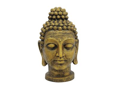 Europalms Buddhakopf, antik-gold, 75cm