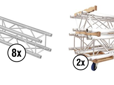 Alutruss Set Quadlock QL-ET34-2000 + Trusswagen