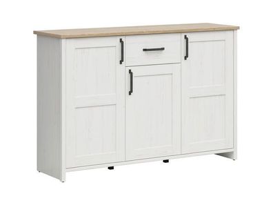 Kommode Loksa Sideboard Schubladenschrank 42,5 x 148 x 98,5 , Beige