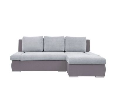 Ecksofa Game | Couch Sofa mit Schlaffunktion | 144 x 235 x 90 cm, Grau