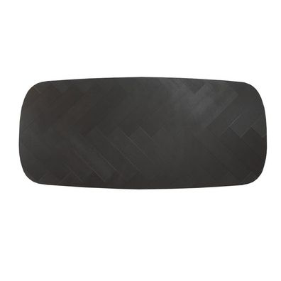 Bronx71 Tischplatte Olaf oval Fischgrät PVC schwarz 280 x 110 cm