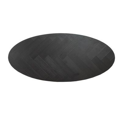 Bronx71 Tischplatte Nina oval Fischgrät PVC schwarz 280 x 110 cm
