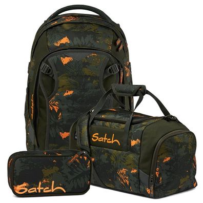 satch Set aus match + Schlamperbox + Sporttasche, Jurassic Jungle, Mädchen & Jungen