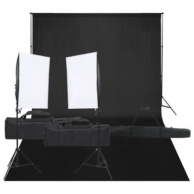 vidaXL Fotostudio-Set mit Beleuchtung und Hintergrund