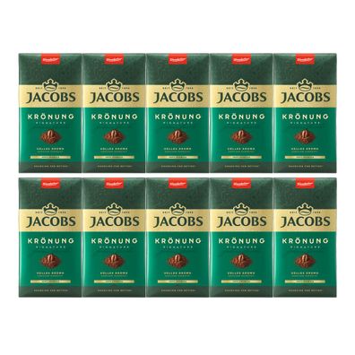 Jacobs Krönung Signature volles Aroma Filterkaffee 500g 10er Pack