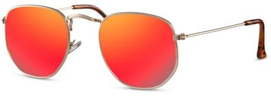 Unisex-Sonnenbrille gold/rot (CWI2413)