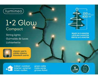 LED 1-2 Glow Compact Beleuchtung Dauerbetrieb Outdoor L.150cm 400L