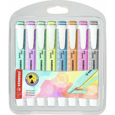 Textmarker Stabilo-Swing- cool Pastel 8er-Etui