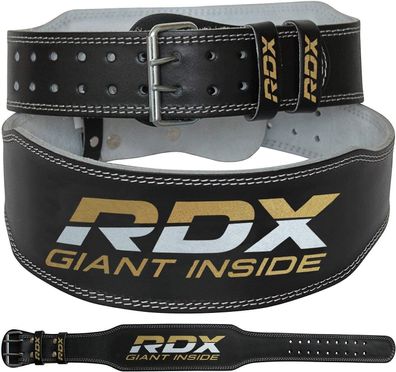 RDX Gewichthebergürtel Leder 4” und 6”, 10 Verstellbar Löcher Trainingsgürtel Sc