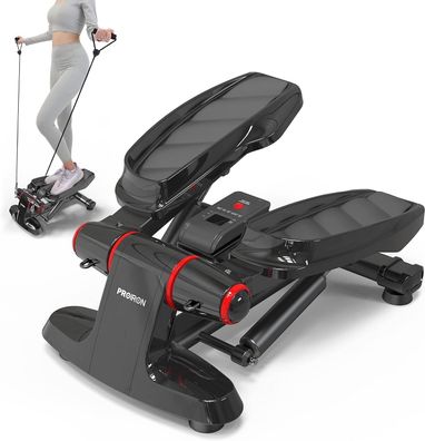 Proiron Stepper für Zuhause, Swing Stepper 120kg mit Display für Bein und Po-Tra