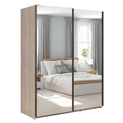 Schwebetürenschrank Tetrix x 153,5 x 195,5 cm | Beige