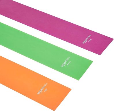 Amazon Basics - Fitnessband aus thermoplastischem Elastomer, 1500 mm, 3-teiliges