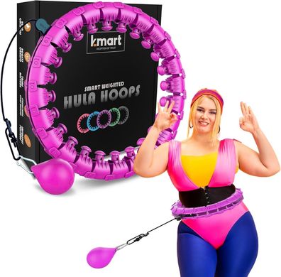 K-MART Smart Hula Ring Hoops, Weighted Hula Circle 24 Detachable Fitness Ring wi