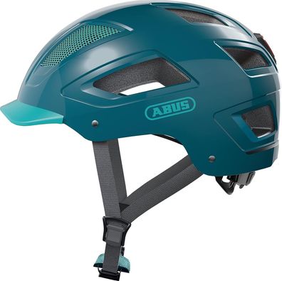 ABUS Stadthelm Hyban 2.0 - Helm mit Rücklicht, ABS-Hartschale, guter Passform