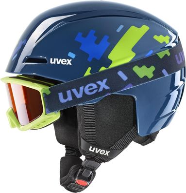 uvex Unisex Kinder, viti Set Skihelm & Skibrille