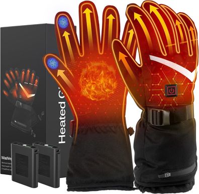 Lottbuty Beheizbare Handschuhe 2023 Upgrade, eheizte Handschuhe Herren Damen mit