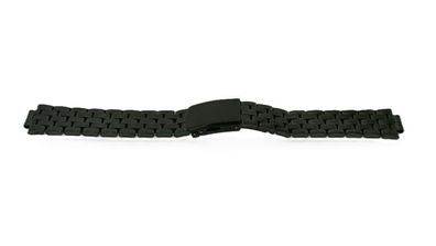 Minott Uhrenarmband 18mm Faltschließe Edelstahl schwarz Wechselanstoß