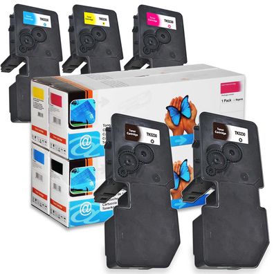 D&C Toner-Set TK-5230 für Kyocera ECOSYS P5021 (2x Schwarz, 3x Farbe)