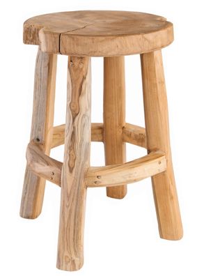 Holz-Hocker, ca. 45 cm hoch