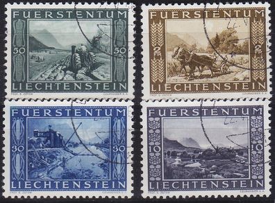 Liechtenstein [1943] MiNr 0218-21 ( O/used )