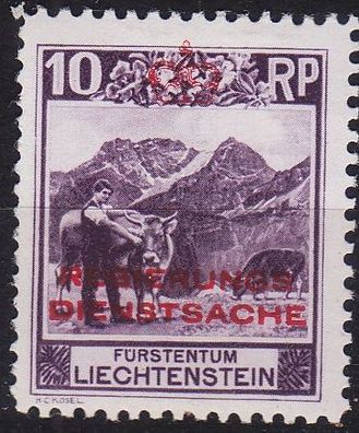 Liechtenstein [Dienst] MiNr 0002 A ( * /mh )