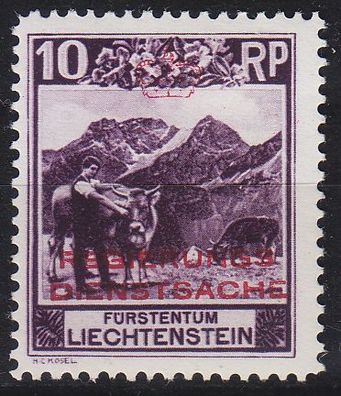 Liechtenstein [Dienst] MiNr 0002 B ( * /mh )