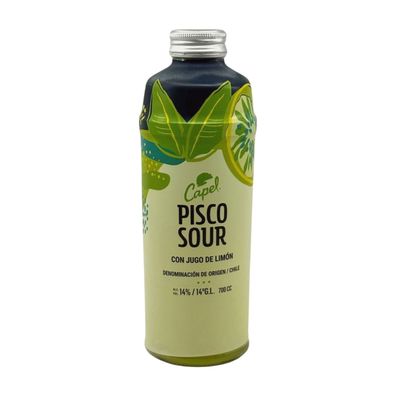 Capel Pisco Sour Pisco-Cocktail Fertigmischung Pisco Sour con Limon - 0,7L 12% vol