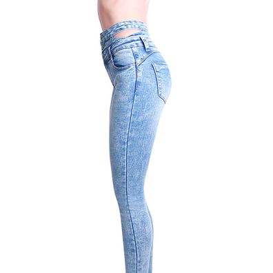 topschuhe24 2501 Damen Skinny Jeans Hose Taillenhose