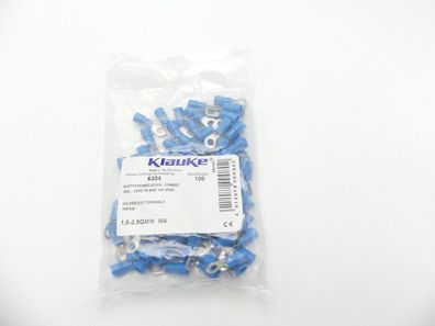 Klauke 6304 Quetschkabelschuh blau 1,5-2,5 mm² VPE 100 Stk. -ungebr