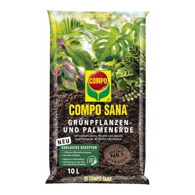 COMPO SANA® Grünpflanzen- und Palmenerde, 10 Liter