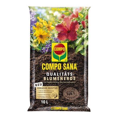 COMPO SANA® Qualitäts-Blumenerde, 10 Liter