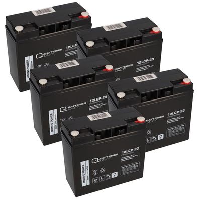 Akku-Satz mit 5 Stück Q-Batteries 12V 23Ah für LuXXon Elektromobile