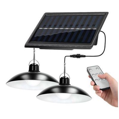 SOLAR LED SWAY 2x0.5W Solarlampe kaltfarbige Außenbeleuchtung ZWEI GLÄSER