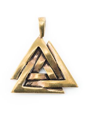 Wikinger Anhänger Valknut aus Bronze