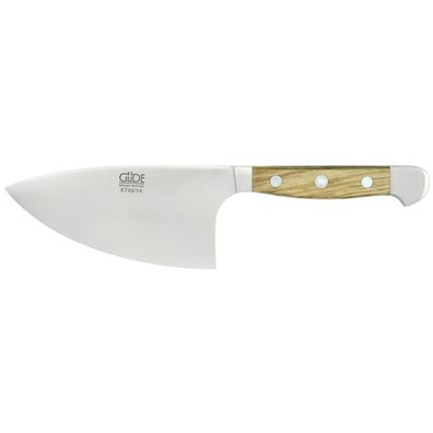 Güde Kräutermesser 14cm extra breit geschmiedet Kräuterschneider Olivenholzgriff