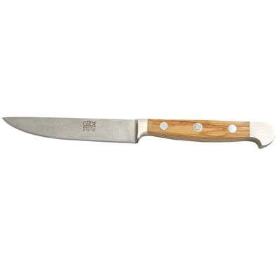 Güde Steakmesser 12 cm glatte Klinge geschmiedet Fleischmesser & Olivenholzgriff