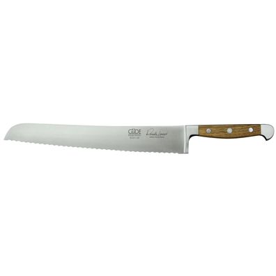 Güde Brotmesser 32 cm Wellenschliff geschmiedet Allzweckmesser Eichenholz-Griff