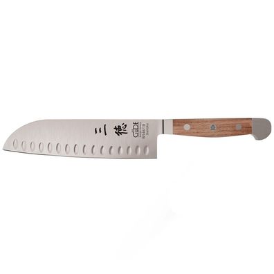 Güde Santoku Messer 18 cm Kullenschliff Asia Kochmesser geschmiedet Walnussholz