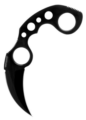 Undercover Karambit Messer mit Scheide, schwarz